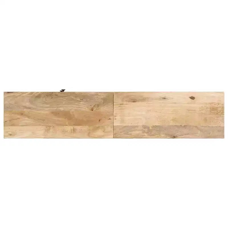 vidaXL Meuble TV en bois de manguier massif - Meuble TV de style rustique/ferme avec tiroirs et compartiments - Meuble TV marron 140x30x50 cm