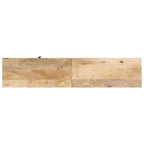 vidaXL Meuble TV en bois de manguier massif - Meuble TV de style rustique/ferme avec tiroirs et compartiments - Meuble TV marron 140x30x50 cm