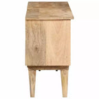 vidaXL Meuble TV en bois de manguier massif - Meuble TV de style rustique/ferme avec tiroirs et compartiments - Meuble TV marron 140x30x50 cm