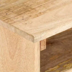 vidaXL Meuble TV en bois de manguier massif - Meuble TV de style rustique/ferme avec tiroirs et compartiments - Meuble TV marron 140x30x50 cm