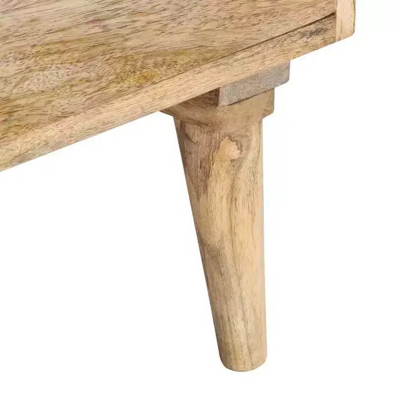 vidaXL Meuble TV en bois de manguier massif - Meuble TV de style rustique/ferme avec tiroirs et compartiments - Meuble TV marron 140x30x50 cm