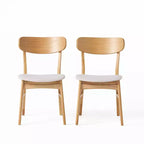 Chaises de salle à manger modernes rembourrées en tissu Alexis de GDFStudio (lot de 2)