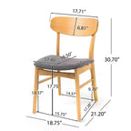 Chaises de salle à manger modernes rembourrées en tissu Alexis de GDFStudio (lot de 2)