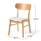 Chaises de salle à manger modernes rembourrées en tissu Alexis de GDFStudio (lot de 2)
