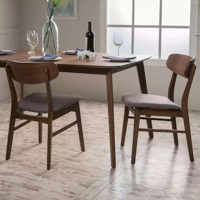 Chaises de salle à manger modernes rembourrées en tissu Alexis de GDFStudio (lot de 2)
