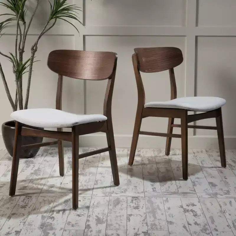 Chaises de salle à manger modernes rembourrées en tissu Alexis de GDFStudio (lot de 2)