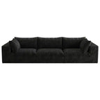118.2 Canapé en Velours Côtelé Bleu Profond Canapé Nuage pour Salon Design Double Couche Coussin Amovible Aucun Assemblage