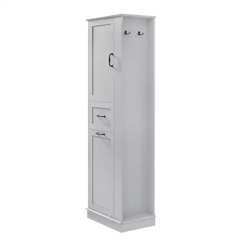 Armoire haute Whisen avec compartiment basculant et étagères réglables