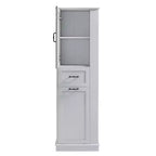 Armoire haute Whisen avec compartiment basculant et étagères réglables