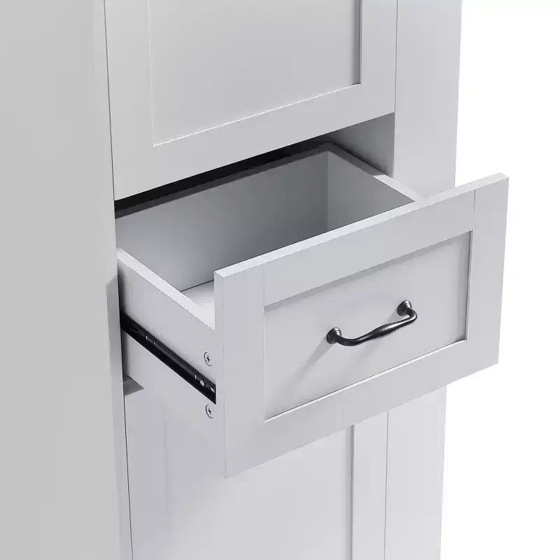Armoire haute Whisen avec compartiment basculant et étagères réglables