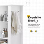 Armoire haute Whisen avec compartiment basculant et étagères réglables