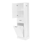 Armoire haute Whisen avec compartiment basculant et étagères réglables