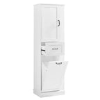 Armoire haute Whisen avec compartiment basculant et étagères réglables