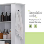 Armoire haute Whisen avec compartiment basculant et étagères réglables
