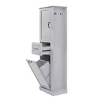 Armoire haute Whisen avec compartiment basculant et étagères réglables