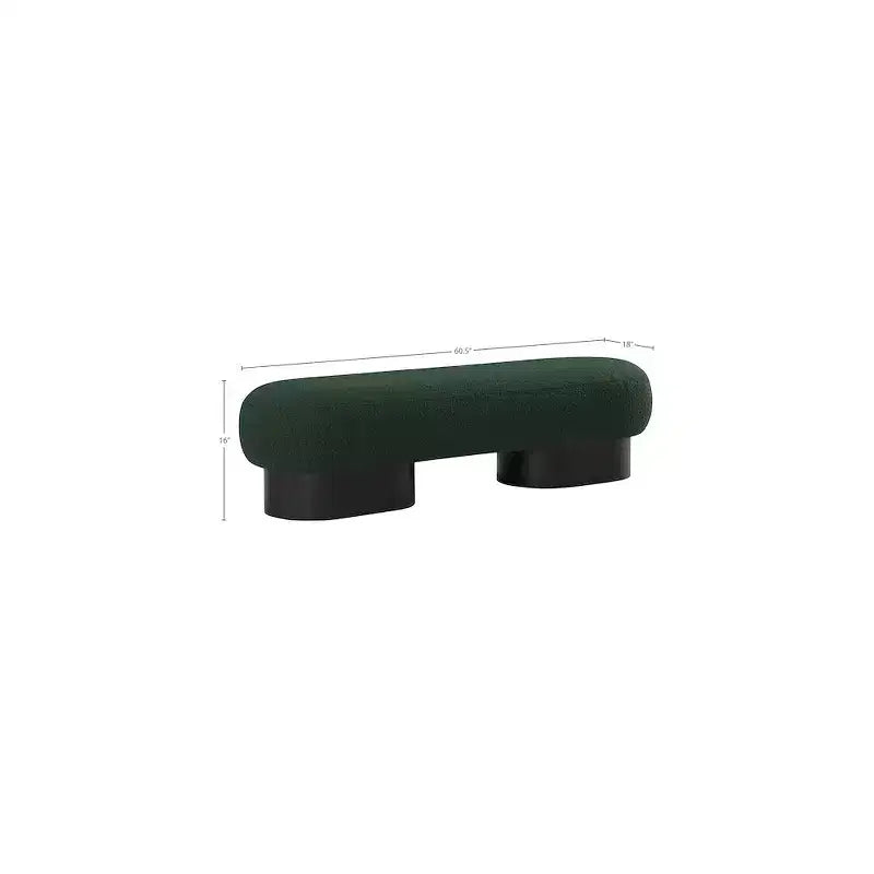 Meridian Furniture, Banc en tissu bouclé Robertson