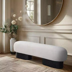 Meridian Furniture, Banc en tissu bouclé Robertson