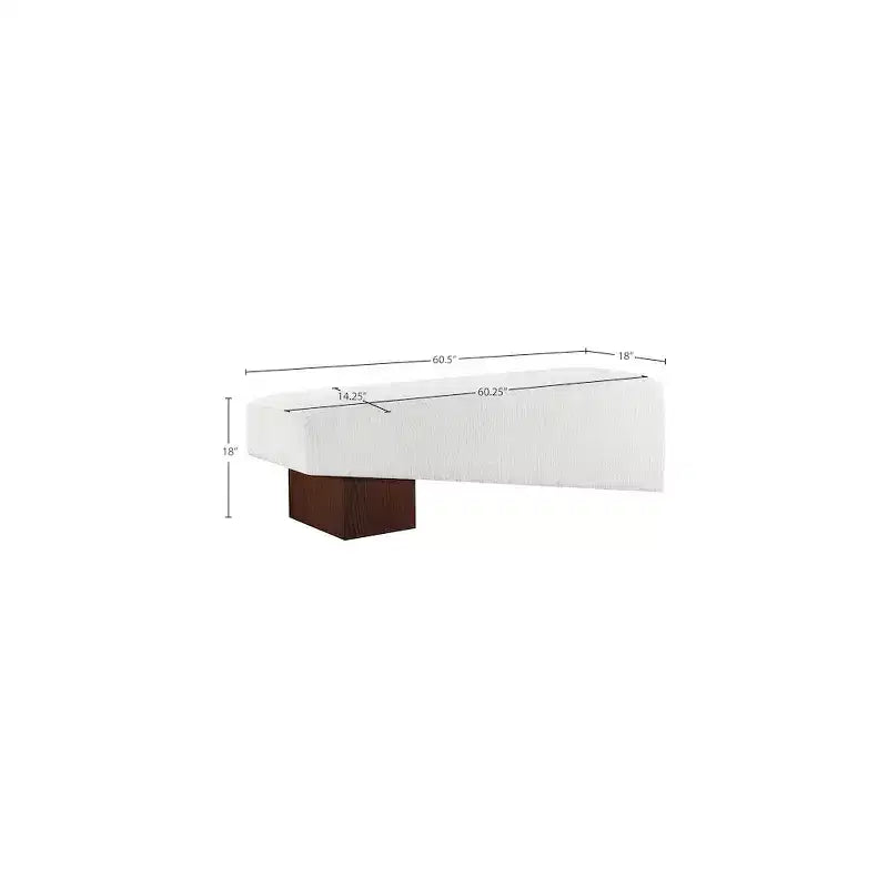 Meridian Furniture,Banc en tissu Alora