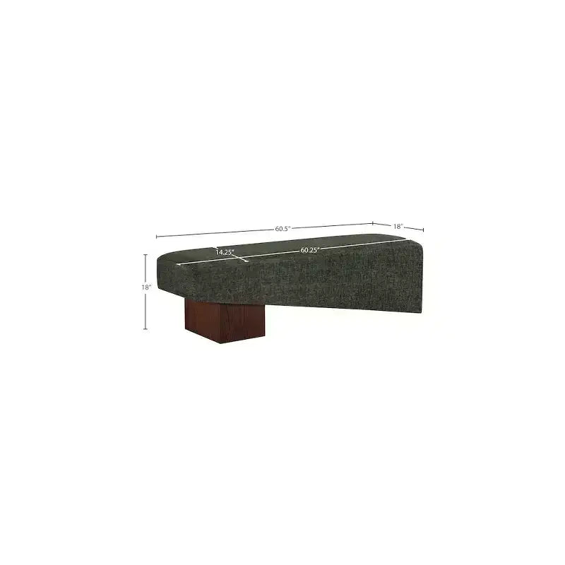 Meridian Furniture,Banc en tissu Alora