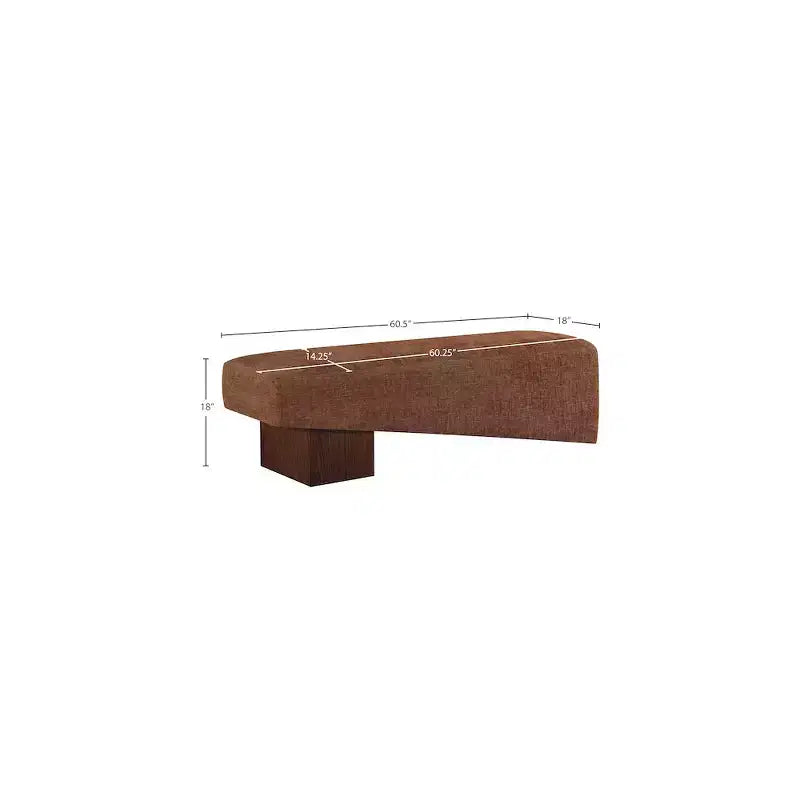 Meridian Furniture,Banc en tissu Alora