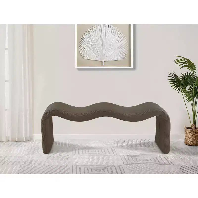 Meridian Furniture, Banc en velours côtelé Willow
