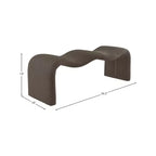 Meridian Furniture, Banc en velours côtelé Willow