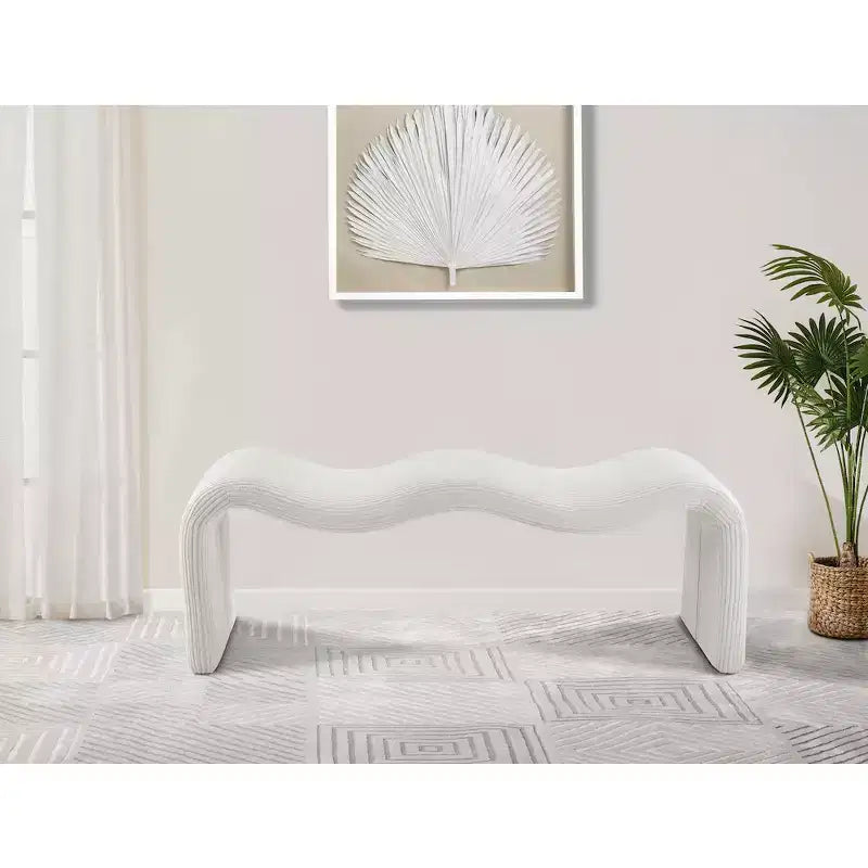 Meridian Furniture, Banc en velours côtelé Willow