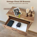 Acekool Commode à 5 tiroirs, armoire haute de style fermier avec poignées en métal, organiseur moderne en bois pour chambre, salon, entrée
