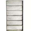 Storied Home Distressed Grey Metal 6 Tier Wall Shelf