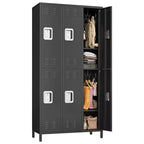 6 Door Employee Storage Locker, Metal Storage Locker Combination, Lockable Steel Tool Cabinet With Vents for Gym Home Office School Garage