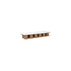 Meridian Furniture,Pavilion Cream Boucle Fabric Bench