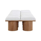 Meridian Furniture, Banc en Tissu Bouclé Crème Pavilion