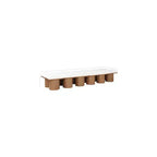 Meridian Furniture, Banc en Tissu Bouclé Crème Pavilion