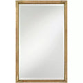 Uttermost Kampar Antiqued Gold and Rattan 23 x 36 Vanity Mirror