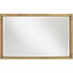 Miroir de courtoisie Uttermost Kampar en rotin et or vieilli, 58 x 91 cm