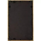 Miroir de courtoisie Uttermost Kampar en rotin et or vieilli, 58 x 91 cm