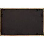 Miroir de courtoisie Uttermost Kampar en rotin et or vieilli, 58 x 91 cm