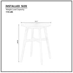 Table à manger ronde Okak, table de cuisine, table haute en bois, table de bar pour 2-4 personnes pour salle à manger, restaurant, pub, noir