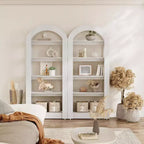 Étagère Lantine 5 niveaux en forme d'arche, bibliothèque haute en bois au design moderne pour bureau, salon
