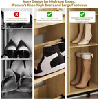 Meuble à chaussures Garvee avec 3 tiroirs basculants, meuble de rangement pour chaussures en rotin à 4 niveaux, organiseur de chaussures sur pied avec étagères réglables pour entrée
