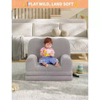 Canapé-lit pliable 2 en 1 confortable pour tout-petits, fauteuil convertible en mousse, cadeau pour filles et garçons