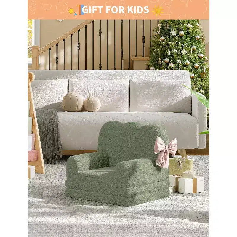 Canapé-lit pliable 2 en 1 confortable pour tout-petits, fauteuil convertible en mousse, cadeau pour filles et garçons