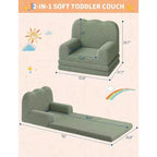 Canapé-lit pliable 2 en 1 confortable pour tout-petits, fauteuil convertible en mousse, cadeau pour filles et garçons