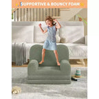 Canapé-lit pliable 2 en 1 confortable pour tout-petits, fauteuil convertible en mousse, cadeau pour filles et garçons