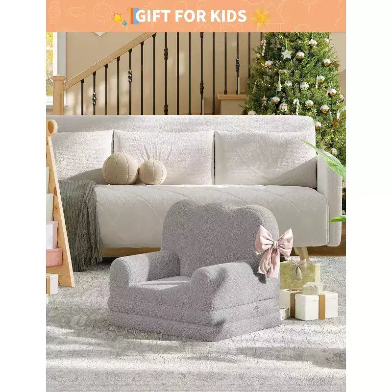 Canapé-lit pliable 2 en 1 confortable pour tout-petits, fauteuil convertible en mousse, cadeau pour filles et garçons