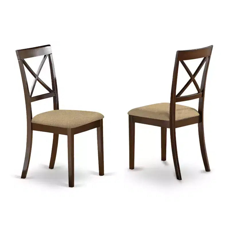Ensemble de salle à manger HomeStock Belmont – Table à manger avec rallonge et chaises de cuisine, Cappuccino