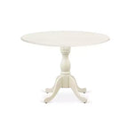 Ensemble de salle à manger moderne 5 pièces HomeStock Belmont – 1 table de salle à manger à rallonges et 4 chaises de salle à manger en tissu lin beige clair – Finition blanc lin
