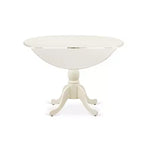 Ensemble de salle à manger moderne 5 pièces HomeStock Belmont – 1 table de salle à manger à rallonges et 4 chaises de salle à manger en tissu lin beige clair – Finition blanc lin