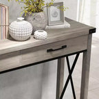Console en bois de 78,7 cm, table d'entrée avec tiroirs et étagère de rangement ouverte, table de foyer à 2 niveaux, table étroite pour canapé, couloir, salon