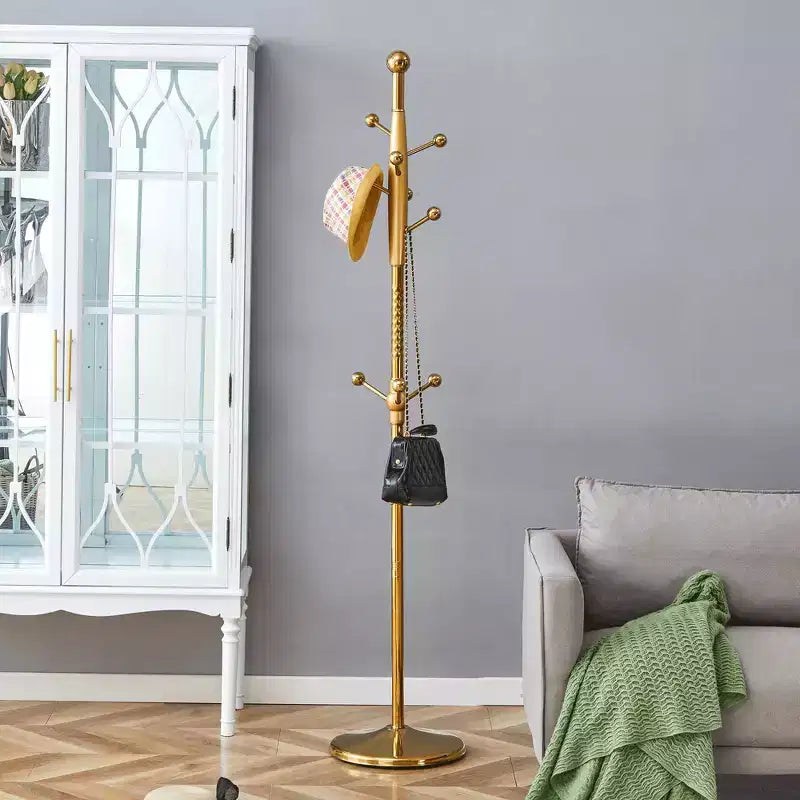 Porte-manteau GDFStudio Eira moderne 72''H en acier inoxydable avec support détachable